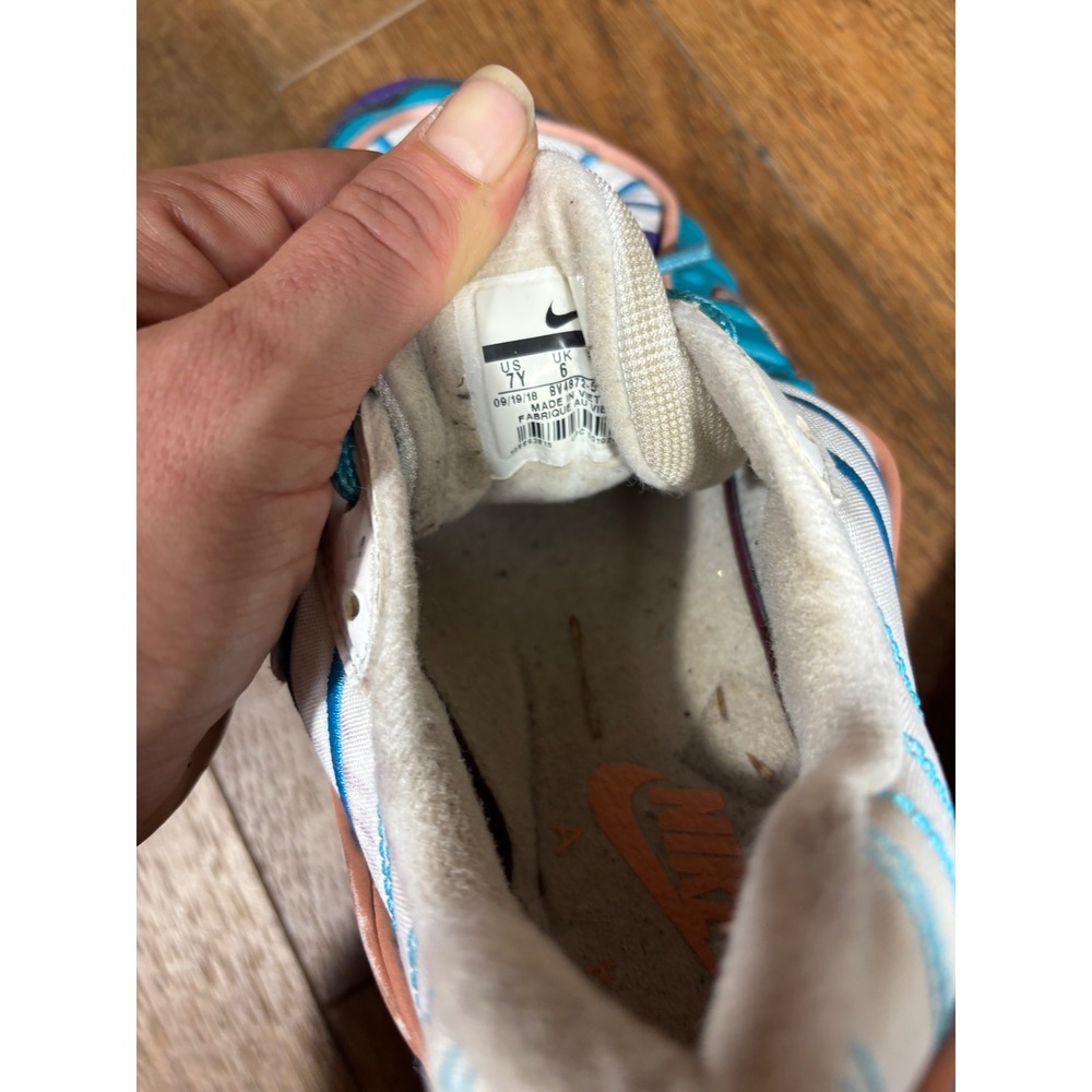 Nike‎ Air Max 98 SE Shoes White Teal Purple Orange Swoosh Size 7Y - Picture 11 of 12